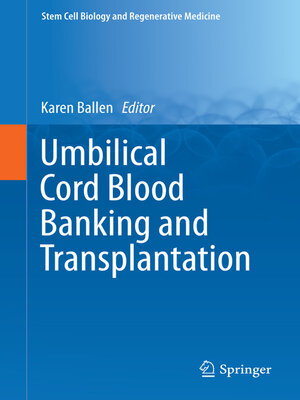cover image of Umbilical Cord Blood Banking and Transplantation
